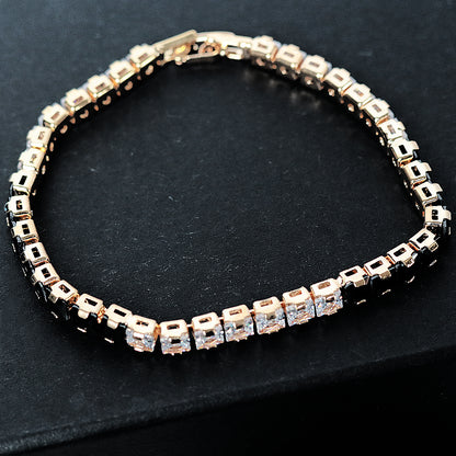 Black and White Tennis Bracelet