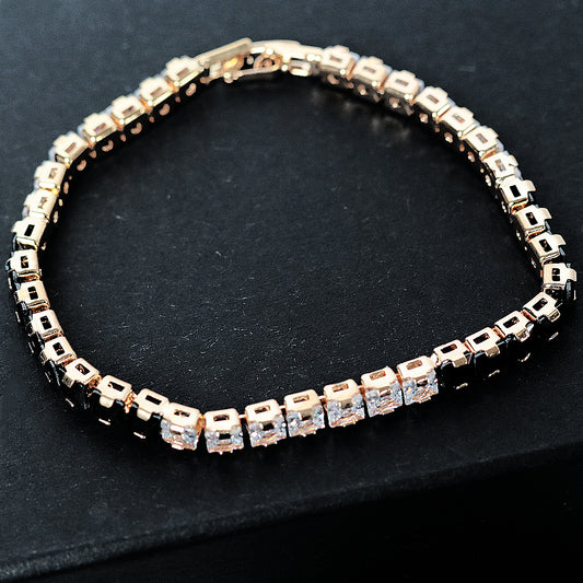 Black and White Tennis Bracelet