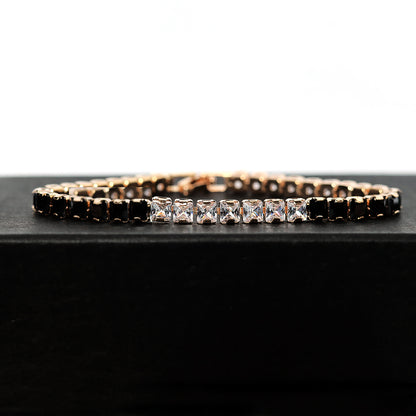 Black and White Tennis Bracelet