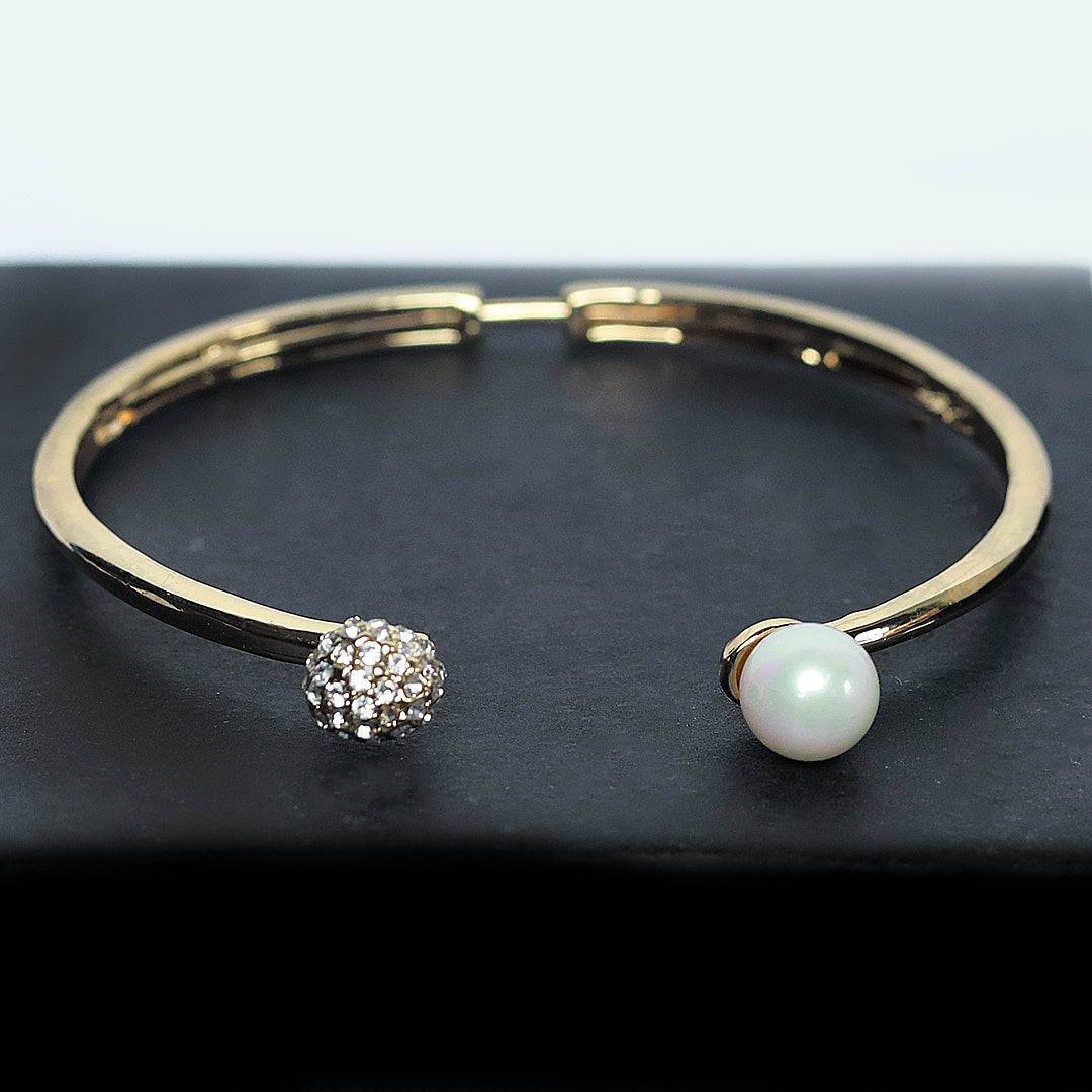 Pearl and Crystal Bangle