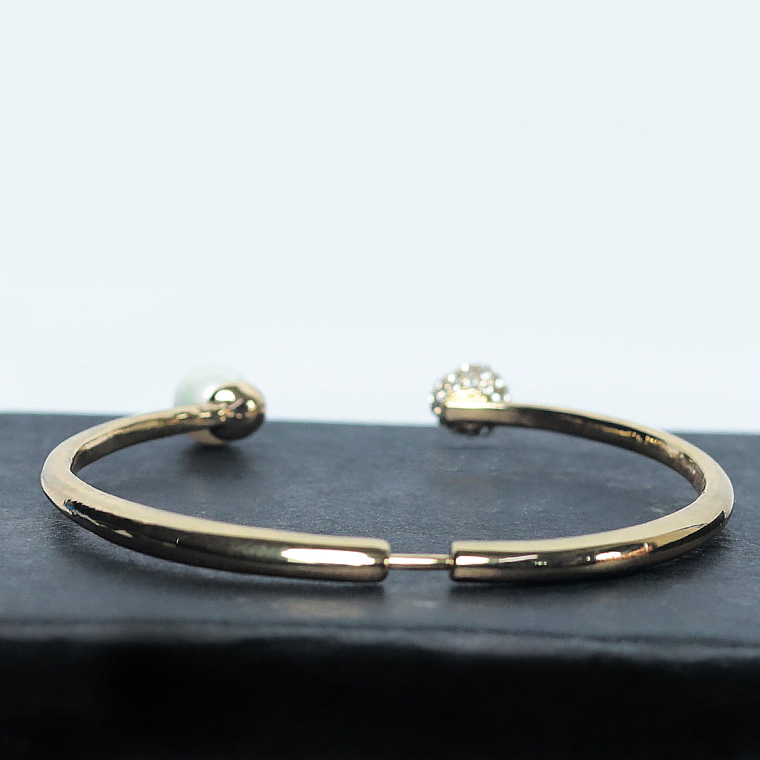 Pearl and Crystal Bangle