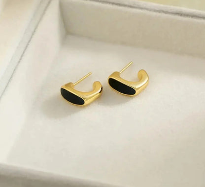 Enamel Stud Earrings