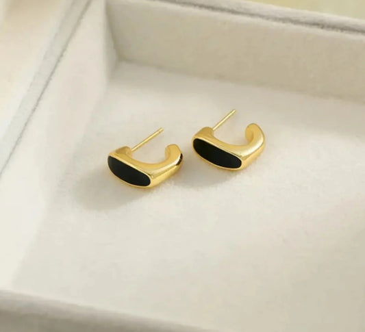 Enamel Stud Earrings