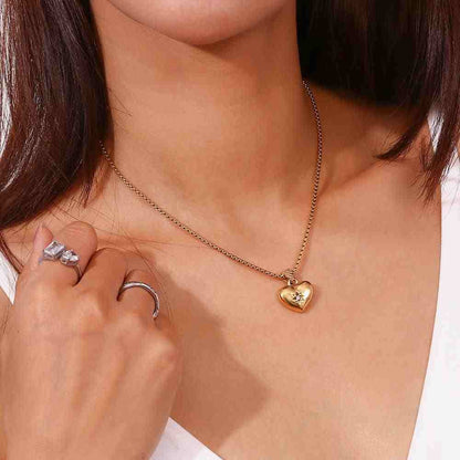 Heart zircone necklace