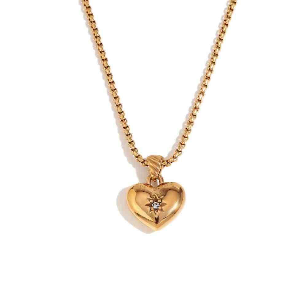 Heart zircone necklace