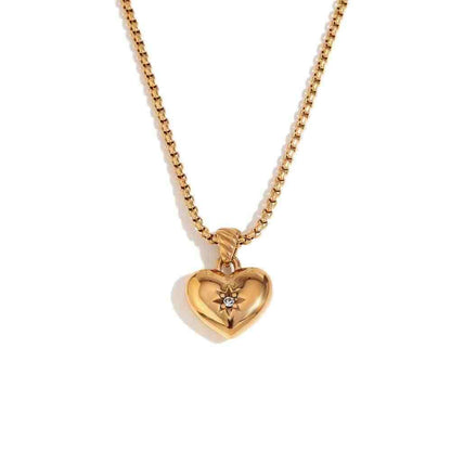 Heart zircone necklace